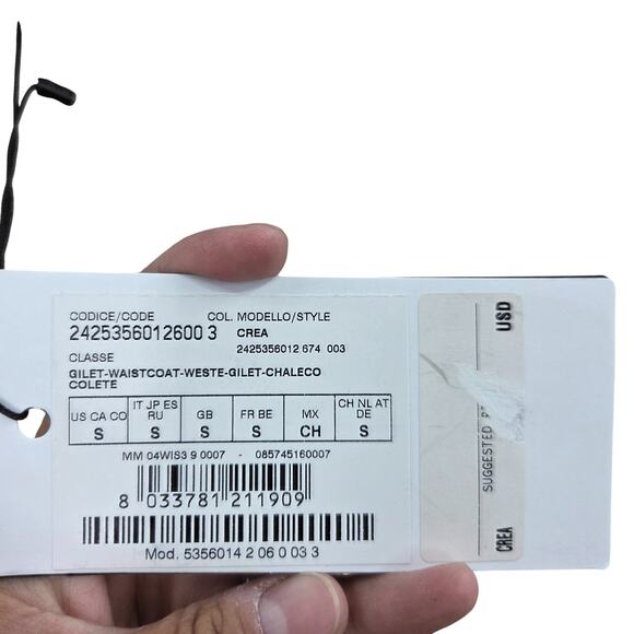 MAXMARA WEEKEND NEW SMALL CREW NECK KNIT KANGAROO POCKET SLEEVELESS SWEATER - Picture 4 of 6